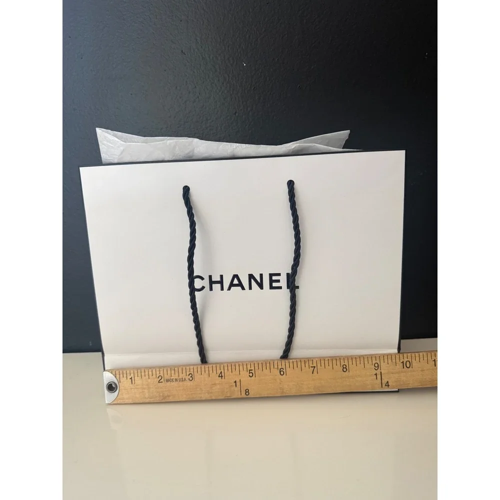 Chanel Packaging Lot Bags Boxes Tissue Ribbon White Black Excellent EMPTY